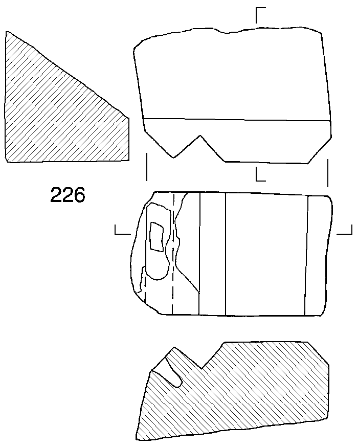 (v) both sections shown with the same orientation as end-views